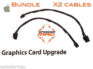  Lot de 2 Cables alimentation carte graphique Mac Pro 6 pin/6 PCIe connecteur - Zdjęcie 1 z 1