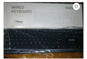 Victsing Wired Keyboard Model PC206A Black USB Type A. For PC MAC Teclado - Picture 1 of 1
