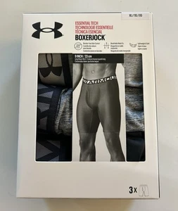 Under Armour Essential Tech Boxerjock Paquete de 3 Ropa Interior 9” Para Hombre XL Azul/Gr Nuevo - Imagen 1 de 2