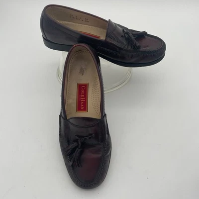 Cole Haan C 03507 X E04 Dark Brown Tassel Leather Loafers Size 10 D Vintage - Image 1 of 4