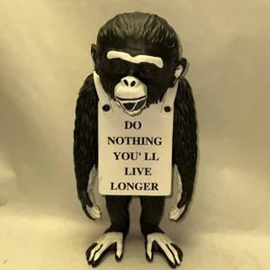 MEDICOM TOY BLACK & WHITE BANKSY BRANDALISM STATUE 13 1/2” TALL - Picture 1 of 6