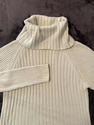 Vintage B Moss Sweater Womens Sz L Seafoam Ribbed Turtleneck 90s Capsule Classic - Image 1 of 4