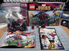 LEGO Marvel: Wolverine's Chopper Showdown (6866) Complete All Mini Figs