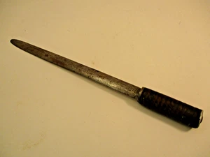 Huge Unique Vintage Artist Palette Knife Painting Smearing Tool 16" Leather Grip - Picture 1 of 10