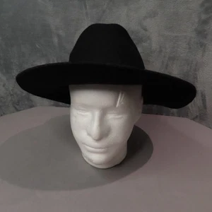 AMERICAN EAGLE Hat Cowboy One Size Wool Wide Brim Braided Band Western Mens - Afbeelding 1 van 9