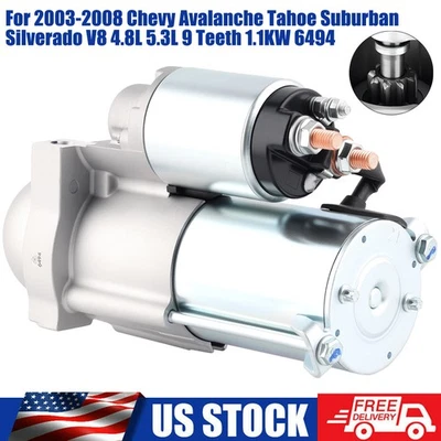 Starter 6494 For Chevrolet C1500 Silverado 4.8L 5.3L 04 05 06 07 08 89018123 Foto 1 de 4