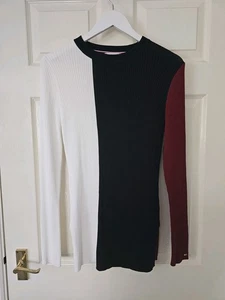 Tommy Hilfiger Ribbed Top RWB Colour Block Größe M Stretch Pullover  - Bild 1 von 11