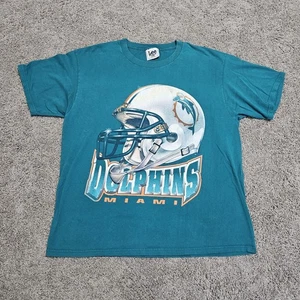 Vintage 90s Miami Dolphins NFL Football T-Shirt Mens Size XL Lee Sports USA Made - Picture 1 of 11