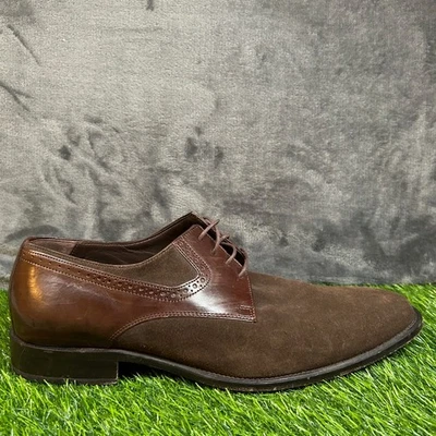 Johnston & Murply Dress Shoes Oxford Mens Size 11 M Brown Leather Suede Lace Up - Image 1 of 4