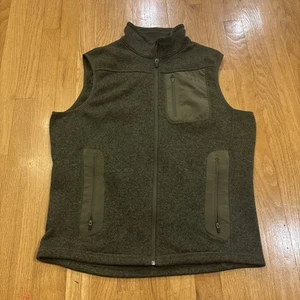KUIU Vest Men’s Medium Green Base Camp High Sweater Fleece Full Zip Outdoor - Picture 1 of 5