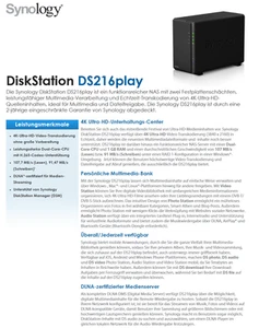 Synology DS216play inkl. 2x 3TB Ironwolf - Bild 1 von 10