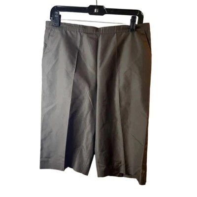 Michael Kors Dark Brown 100%Silk Flat Front High Rise Shorts Size 12 - Image 1 of 4