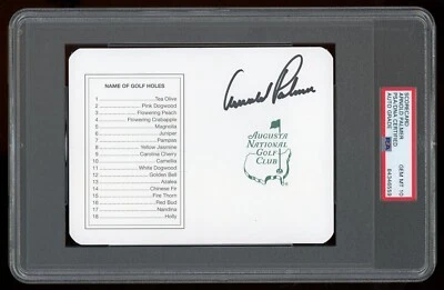 Arnold Palmer Auto Signed Masters Golf Scorecard Augusta National PSA/DNA 10 - Image 1 of 2