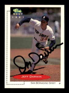1991 Classic Best #51 Jeff Darwin AUTOGRAPHED!!!! 242948