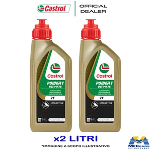 2 Lt Castrol POWER1 Ultimate 2T Öl Mischung Motor Motorrad 100% Synt = Ex Racing - Bild 1 von 4