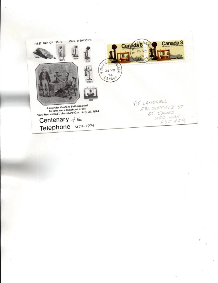 Sc#641 Telephone  FDC    cachet - Image 1 of 1