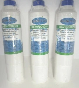 Aqua Blue Refrigerator Replacement Water Filter DA29-00020B, (3 Pack) NEW - Picture 1 of 6