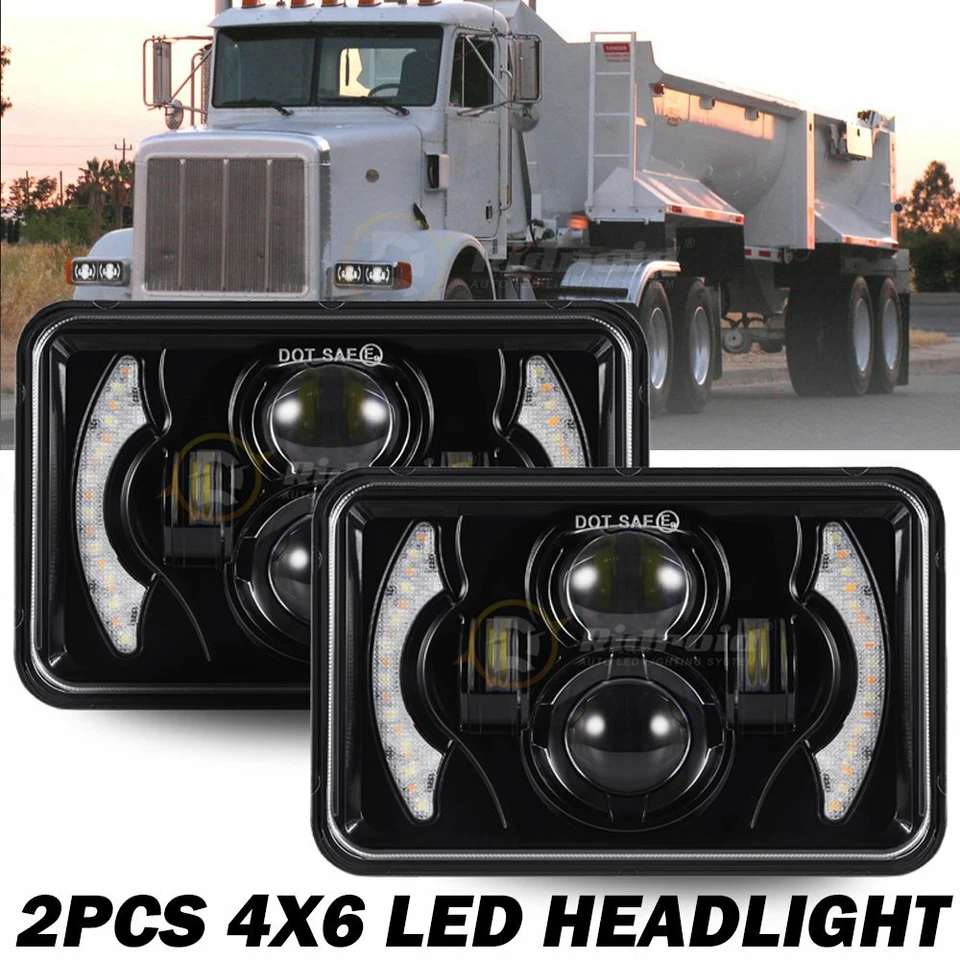 2X Faro LED 4x6" Aprobado DRL Para Chevrolet S10 1997 1996 1995 R10 1987 Foto 1 de 4