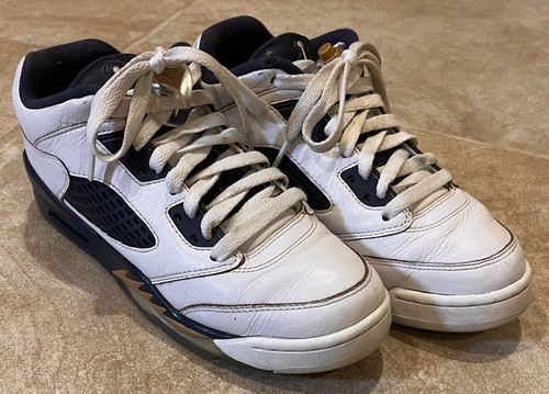 Scarpe da basket Nike Air Jordan 5 retrò basse 314338 135 bianche giovani taglia 6 anni