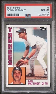 1984 Topps #8 - Don Mattingly RC - Novato - PSA 8 ¡Casi como nuevo!! - Imagen 1 de 2