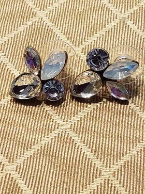 Новый J Crew серьги ювелирных изделий прозрачный кристалл капли ар-деко заявление кластер - Изображение 1 из 3