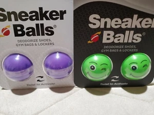 Sneaker Balls Fresh Clean Emoji Scent Wink Flouresent Green Clear Purple 2PACK - Picture 1 of 7