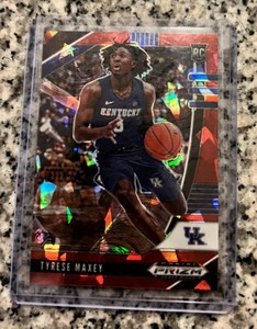 Tyrese Maxey 2020 Panini Prizm Draft Picks Collegiate!  Red Cracked Ice #54