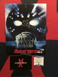 CJ C.J. GRAHAM AUTO SIGNED 11x14 PHOTO! BECKETT AUTHENTIC FRIDAY THE 13TH! JASON - Picture 1 of 1
