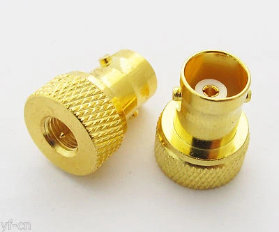 50pcs BNC Female Jack to SMA Male Disc RF Coaxial Connector Adapter Gold Plated - Image 1 of 4