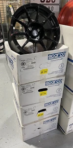 4 pcs SPARCO FF one FF1 wheels 15x8 +25 offset 4x100 bolt pattern bore 63.4 - Picture 1 of 10