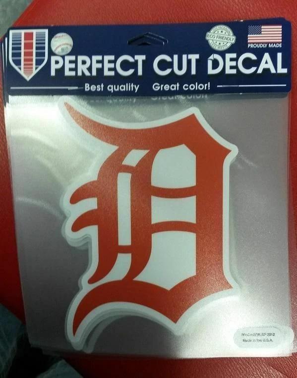 MLB Detroit Tigers Orange Perfect Cut Color Decal 8" X 8" - Image 1 of 1