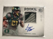 2012 SP AUTHENTIC #269 LAMICHAEL JAMES AUTO PATCH ROOKIE RC #/885 OREGON 49ERS