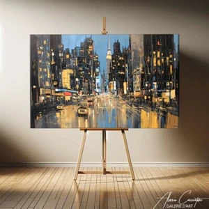 Abstrakt New York City Wandbild Kunstdruck Urban Art Leinwand Abstrakt Stadtbild Druck - Bild 1 von 10