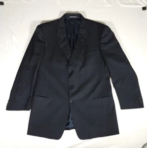Mani 44L Wool Three Button Sport Coat Blazer Jacket Mens - Picture 1 of 12