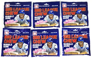 6 Pouches Of Big League Chew™ Big Rally Blue Raspberry Pouches 2.12 oz Each - Picture 1 of 3