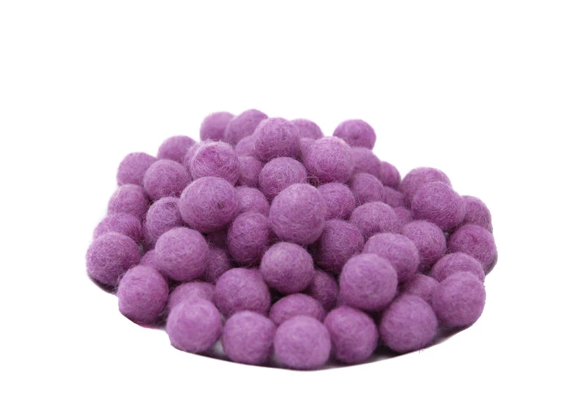 25 perles boules de feutre feutrine naturelle ø=2 cm Nepal P