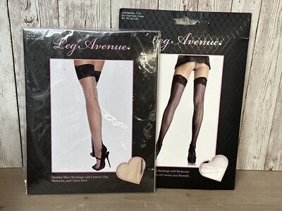 Juego Leg Avenue ~ 1 tacón cubano con costura trasera 1024 / 1 top de encaje transparente con costura trasera 1101 Foto 1 de 4