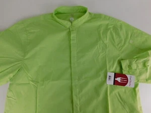 Chef Works Mens Long Sleeve Lime Green Cooking Shirt Large NEW - Picture 1 of 14