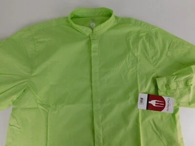 Chef Works Mens Long Sleeve Lime Green Cooking Shirt Large NEW - Image 1 of 4