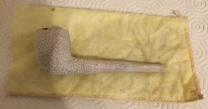 Preciosa pipa pequeña de espuma de mar (11 cm) con cubierta de tela - Imagen 1 de 4