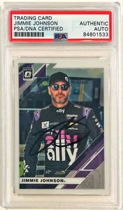 2020 Panini Donruss Optic NASCAR Jimmie Johnson Signed Auto Card #18 PSA/DNA - Picture 1 of 1