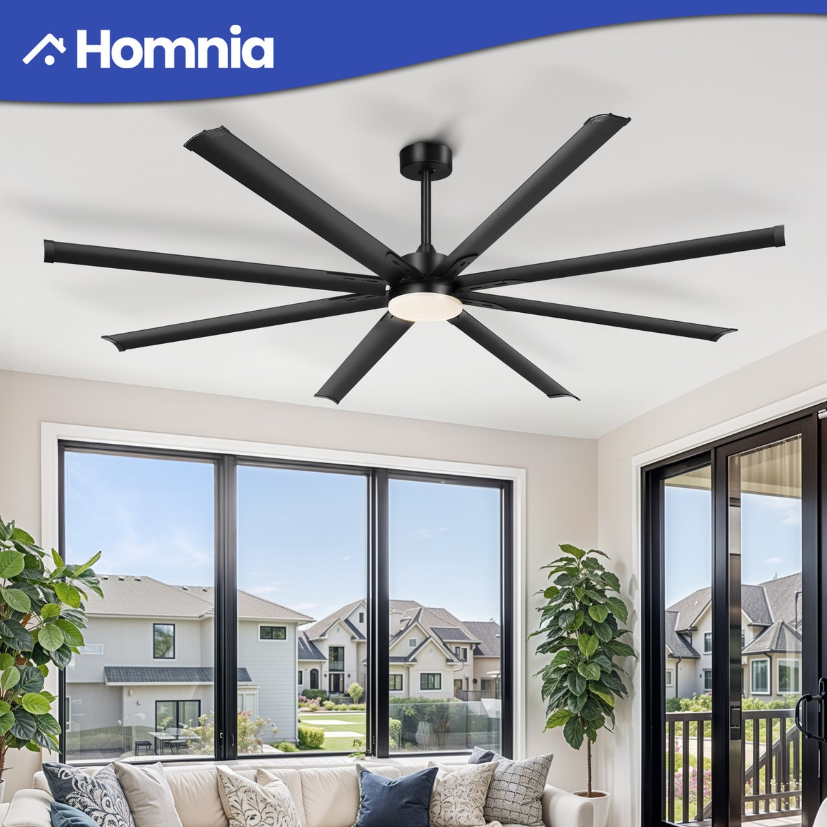 Ventilatore Da Soffitto Con Luce LED Smart Izrielar, Telecomando E App, 80W, 6 Velocità, 3 Colori Luce, Dimmabile