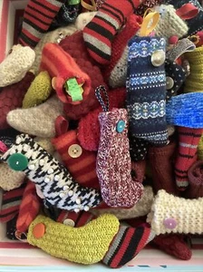 Holiday Decor Colorful Mini Stocking Christmas Countdown Ornaments Decoration - Picture 1 of 12