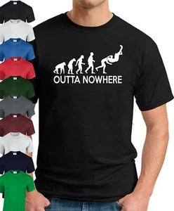 OUTTA NOWHERE T-SHIRT > Funny Slogan Novelty Mens Geeky Gift Wrestling Orton - Picture 1 of 22