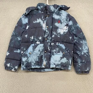 Polo Ralph Lauren Kids Puffer Jacket Boys Small 8 Convertible Vest Hooded Winter - Picture 1 of 17