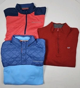 3- Vineyard Vines Performance XL Herren 1/4 Zip Pullover Sweater Stepppullover - Bild 1 von 24