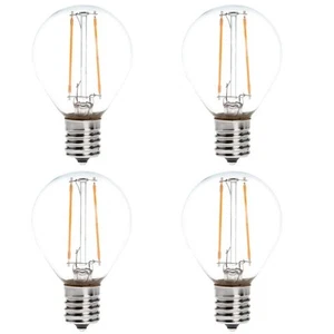 Dimmable 2W LED Filament Light Bulb, 25W Equivalent, Warm White 2700K, 4-Pack - Picture 1 of 5