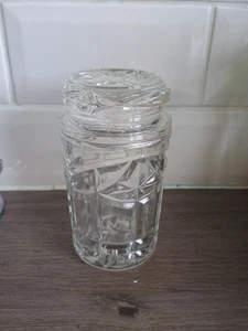 Cut Glass 1850's Sweet / Bonbon Jar With Lid - Picture 1 of 4