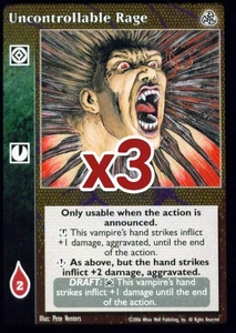 Lot of 3 cards: Uncontrollable Rage [Third set] - VTES card - Picture 1 of 2