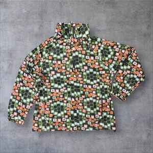 Vintage Jalk In A Pack wasserdichte Übergangsjacke Damen L UK 14 Retro Geomet - Bild 1 von 8